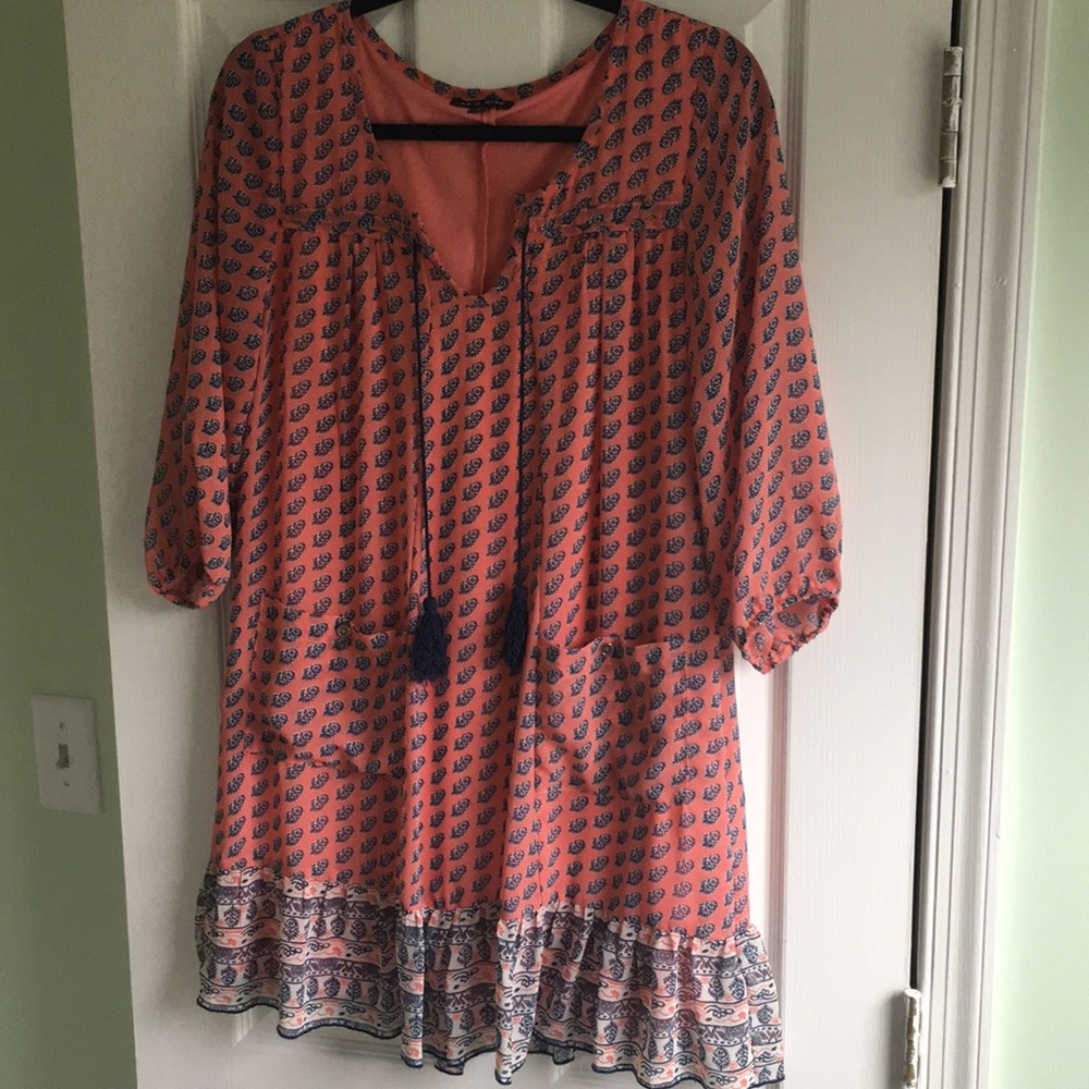 As U Wish Dress Small Pink Boho Dress